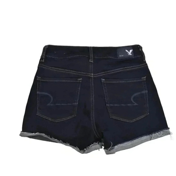 American Eagle Hi-Rise Shortie Dark Blue Wash Size  4 - Picture 2 of 10